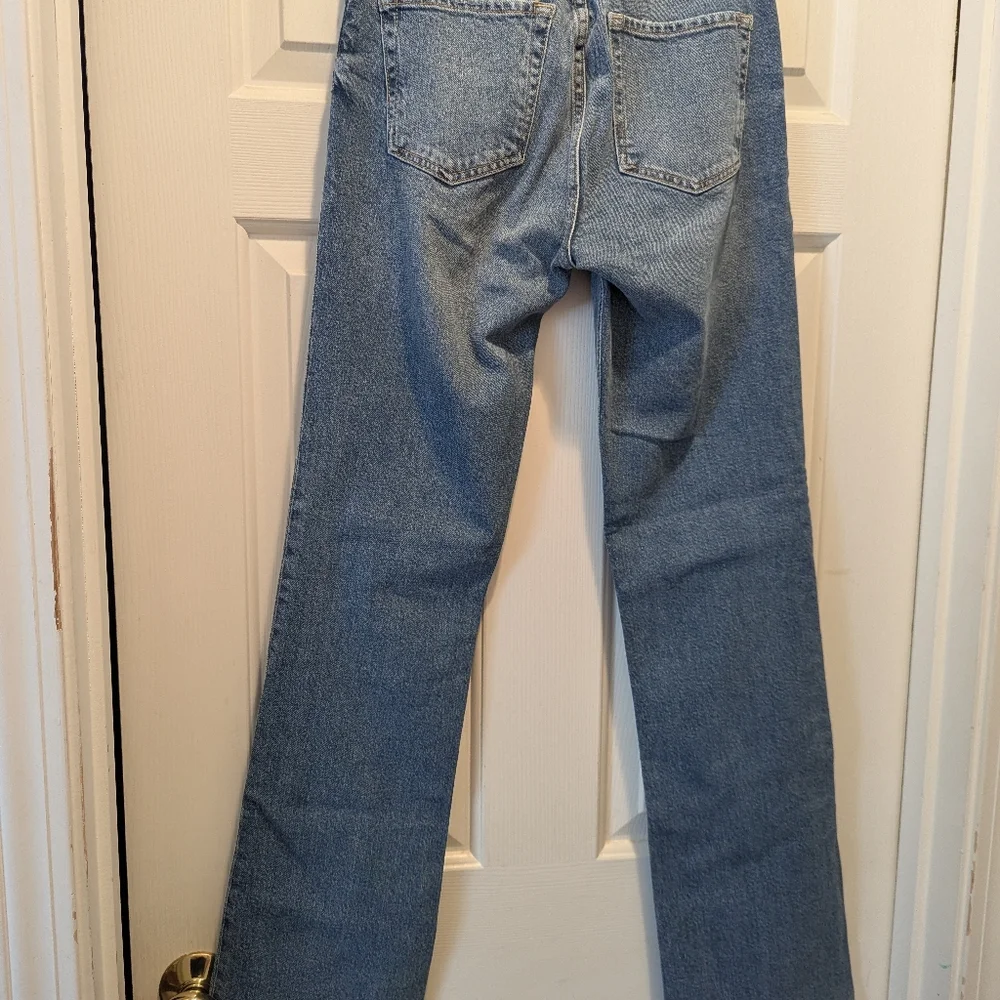 Anine Bing Roxanne Button Fly Split Hem Denim Blue Jeans Size 26 *GUC - Picture 3 of 13